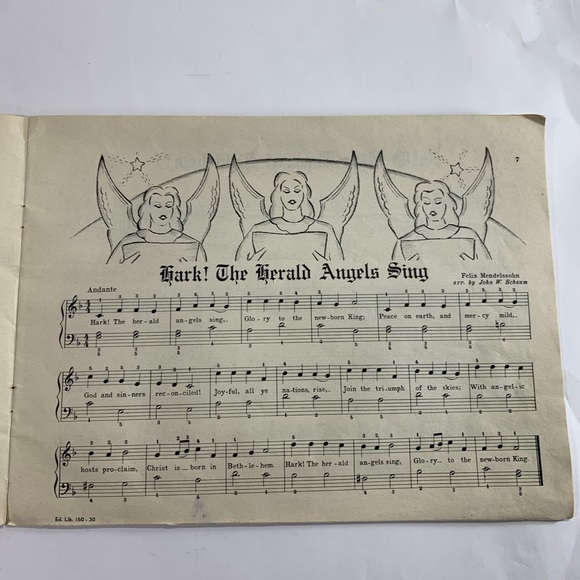 Vintage Piano Music Sheet Book Christmas 1945 John Schaum Belwin USA - Picture 5 of 7